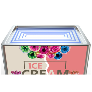 Năng suất cao đôi phẳng Pan Fry <span class=keywords><strong>Ice</strong></span> Cream CuộN Máy Điều kiện Mới đóng băng bảng cho sữa cao thành phần - Product Image 5
