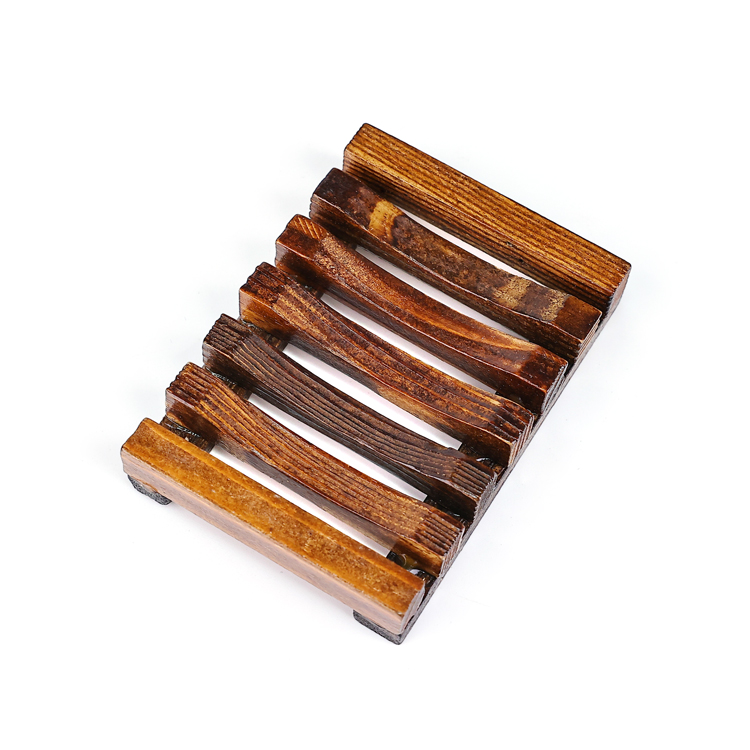 Персонализированная Экологически чистая портативная бамбуковая посуда для слива мыла для ванной и кухни, деревянный поднос для мыла