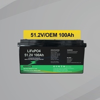 Baterai LiFePO4 25.6V 100Ah 2560Wh 6000-Cycle Deep Cycle Isi Ulang dengan BMS Terintegrasi IP67 Bluetooth untuk Solar RV Marine UPS Off-Grid
