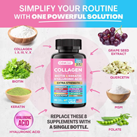 Biochealth GMP Advanced Collagen Capsules-pour cheveux, peau et ongles * Bone Health-Supplément de comprimés de collagène pour femmes et hommes