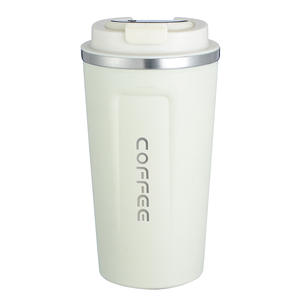 Vaso de <span class=keywords><strong>café</strong></span> de viaje de acero inoxidable personalizado, taza de leche de <span class=keywords><strong>café</strong></span> con pantalla de temperatura inteligente con tapa - Product Image 1