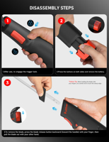 Kit de couteau à fileter électrique portable pliable sans fil, lames en acier inoxydable de 9/12 pouces pour le nettoyage du saumon, la pêche, l'utilisation en cuisine
