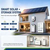 Kit de stockage d'énergie solaire empilable résidentiel intelligent pour toiture, compatible avec les systèmes photovoltaïques et hybrides pour l'alimentation domestique