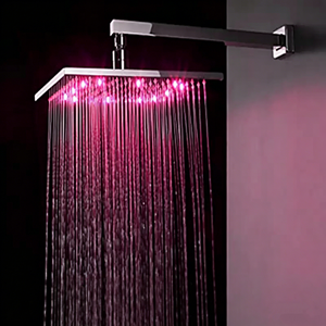 Cabezal de <span class=keywords><strong>Ducha</strong></span> LED Cuadrado de 30 cm (12 Pulgadas), con Cambio de Color, Luminoso, de Latón, Ultrafino, Tipo Lluvia, para Baño de Hotel o con Espejo - Product Image 2