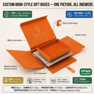 Boîte d'emballage de luxe personnalisée, boîte cadeau en carton pliable magnétique pour bijoux de mariage, cosmétiques - Product Image 2
