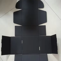Boîtes d'expédition en carton ondulé pliables personnalisées avec logo imprimé, prix avantageux, pour marketing et envoi postal noir