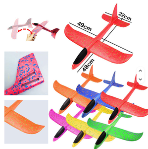 Avion en mousse à lancer à la main de 48 cm pour l'extérieur, planeur, jouet interactif familial parent-enfant, jouet pour enfants sans lumières - Product Image 3