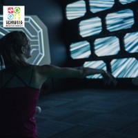 Jeu interactif actif jeu de sol LED avec lumières carrées grève sol activer salle de jeux