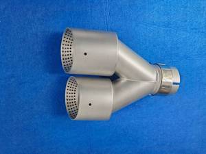 3.5 pouces double embout d'échappement 304 peinture en aérosol <span class=keywords><strong>gris</strong></span> mat en acier inoxydable avec mise à niveau du silencieux de voiture de style AK de conception de maille - Product Image 4