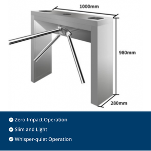 Tourniquets tréteaux bidirectionnels détachables en acier inoxydable certifiés CE anti-collision pour le contrôle d'accès aux propriétés résidentielles - Product Image 3