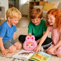 Juguete Educativo de Peluche con IA y Altavoz, Traducción a 80 Idiomas, Interacción por Voz para Niños, Pantalla de 5.3 Pulgadas, 2W, Tarjeta de Memoria, Control por Voz