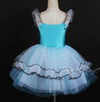 4563 enfant filles sans manches paillettes Ballet danse Tutu jupe gymnastique justaucorps Dancewear Costumes