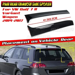 Car Side Edge Tail Flap Rear Window Trim Lip Spoiler Side Spoiler Canard <b>Splitter</b> for VW for Golf 7 R Variant Wagen 2014-2017 - Product Image 1