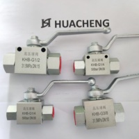 Vanne à boisseau sphérique 2 voies en acier au carbone haute pression BSP, nouvelle, 500 bars, pour coupure de flux d'huile, vannes hydrauliques KHB-G