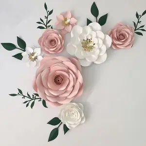 Fiori artificiali in PVC di alta qualità rosa fiore rosa appeso a parete per san valentino