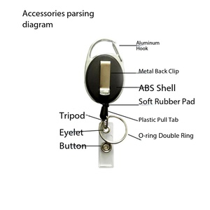 Porta Tarjetas <span class=keywords><strong>de</strong></span> Identificación Personalizable con Cubierta Deslizante <span class=keywords><strong>de</strong></span> ABS, con Hebilla Retráctil Ovalada Tipo Crucero, <span class=keywords><strong>para</strong></span> Oficina, Hombres y Mujeres - Product Image 6