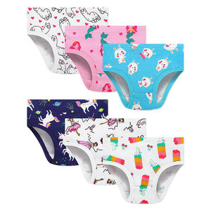 Lot Aléatoire de 6 Culottes pour Filles Coton Doux et Joli Motif Dessin Animé Sous-vêtements Enfants Slips Boxers Fille - Product Image 5