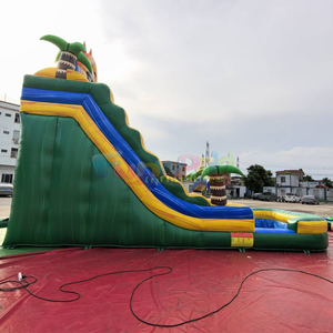 Tobogán acuático inflable tropical para niños, castillo inflable comercial para exteriores, con tobogán acuático. - Product Image 5