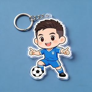 Porte-clés sportif en acrylique avec impression UV, modèle Yakelike YKL, souvenirs de football de Cristiano <span class=keywords><strong>Ronaldo</strong></span>, <span class=keywords><strong>Haaland</strong></span> et Neymar, fabriqué en Chine - Product Image 5