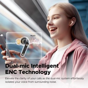Audífonos Inalámbricos Inteligentes <span class=keywords><strong>SoundPEATS</strong></span> Clear Original TWS, Audífonos <span class=keywords><strong>Bluetooth</strong></span> 5.3 con Diseño Transparente - Product Image 5