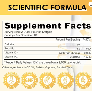 Hot Customized Soft Capsules for Adults and Newborns <strong>Vitamin</strong> D3 K2 OE M Supported Hot Products - Product Image 5