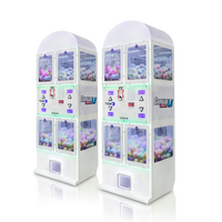 KEKU Distributeur de capsules d'œufs torsadés personnalisable, Premium, à 4 compartiments, pour jouets en capsule, équipement de divertissement de type borne d'arcade à monnayeur