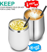 Gobelet à vin isotherme 12oz avec impression personnalisée, tasse thermique en acier inoxydable à double paroi isolée sous vide |   MOQ amical
