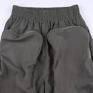 GX29839-Falda larga hasta el tobillo para mujer, hasta el tobillo Falda larga, con bolsillos grandes, estética Y2K