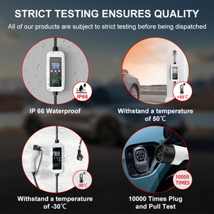 E-mingze Estación de Carga Portátil Tipo 2 EV 32A Monofásico 7KW Cargador de Vehículo Eléctrico con Enchufe Personalizado Nueva Condición - Product Image 4
