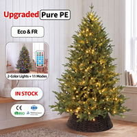 Árbol de Navidad Artificial Comercial con Ramas Articuladas de Abeto Clásico, con Luces LED Inteligentes de Colores Cambiantes y Atenuables, Certificado por UL