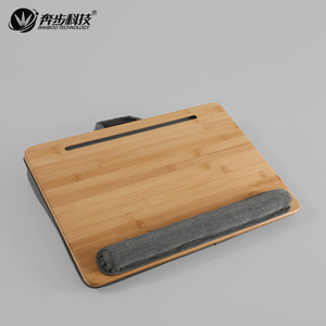 Mesa portátil de bambú Samexi para computadora portátil con disipación de calor para uso en cama o automóvil - Product Image 4