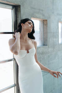 <span class=keywords><strong>Robe</strong></span> <span class=keywords><strong>de</strong></span> <span class=keywords><strong>mariée</strong></span> sirène en Satin, tenue <span class=keywords><strong>de</strong></span> mariage, simple, luxueuse et brillante, bretelles Spaghetti et col rond, printemps 2022 - Product Image 3