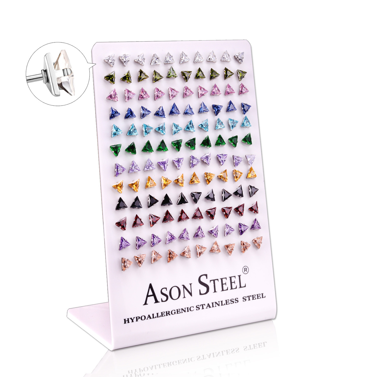 6mm triangular mixed diamond