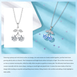 Collar <span class=keywords><strong>con</strong></span> Colgante de Moissanita Cereza Dulce de Plata de Ley S925, Joyería Brillante y Linda, Regalo de Cumpleaños Elegante, Anillo de Compromiso - Product Image 4