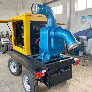 Pompe mobile sur remorque à moteur diesel 7,5 CV centrifuge haute pression auto-amorçante pour drainage des inondations, irrigation, usage municipal et d'urgence OEM - Product Image 3