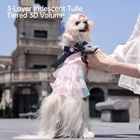 Robe pour chien TOUCHDOG pour petits chiens, robe tutu scintillante, robes d'été pour animaux de compagnie, nœud papillon rose diamant, tenue de cérémonie pour animaux de compagnie pour les mariages