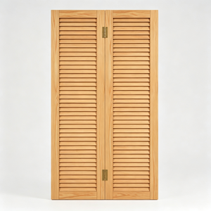 Paire de volets horizontaux en bois EFS, finition teintée, commande manuelle, design rectangulaire minimaliste, pour chambre à coucher, garantie 1 an - Product Image 5