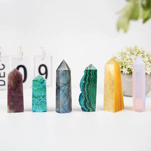 Оптовая продажа: Разноцветные натуральные кристаллы розового кварца (башни, палочки, другие изделия из камня) для исцеления и декора - Product Image 1