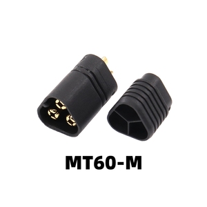 MT60-F MT60-M Series (3-Pin) Male & Female 30A-60A Connector Pair for Direct ESC to Motor and <b>Battery</b> Connection in RC Models - Product Image 2
