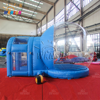 Dôme gonflable transparent en PVC WINSUN avec fond à thème, location de globe à neige pour fête à bulles, tente à air pour boule de neige, catégorie de produits