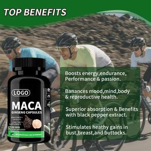 OEM Alta Qualidade Maca Root Cápsulas Panax Ginseng Cápsulas Suplemento Preto Vermelho Amarelo Maca Root - Product Image 6