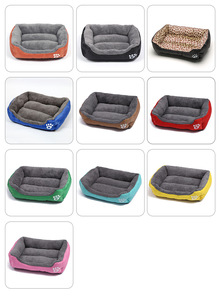 Coussin pour chien et chat, grand et petit, multicolore, moderne, rectangulaire, en velours, écologique, imperméable, portable, type grotte, Teddy Cow - Product Image 3