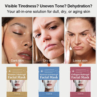 Masque facial en hydrogel pour soins de la peau, très demandé, hydratant de nuit, au collagène et aux acides aminés, éclaircissant