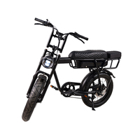 Vélo électrique à longue autonomie avec batterie au lithium Fat Tire, porte-bagages arrière, 7 vitesses, freins à disque hydrauliques JUNFU EB2, moteur de moyeu arrière