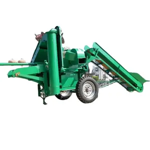 Good price high capacity corn husk peeler machine corn husker machine at sale with fold conveyor