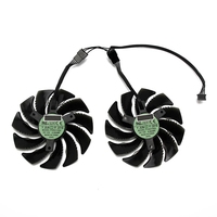 Kipas Pendingin Kartu Grafis, Kipas Pendingin untuk Gigabit GTX 1050 1060 1070 960 RX 470 480 570 580 88MM T129215SU Fan 4Pin