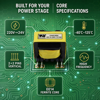 EE14 220v - 24v Flyback Yüksek Frekans Trafosu Üreticisi PCB Montajlı Darbe Trafosu