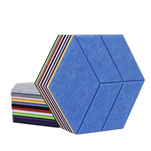 Mô Hình Độc Đáo Thân Thiện Với Môi Tự Dính Cách Âm Cách Nhiệt Mật Độ Cao Polyester Lục Giác Âm Thanh Tấm Cho Tường Và Trần Nhà - Product Image 1