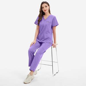 Ensemble de blouses de travail pour esthéticiennes personnalisées avec logo OEM, en polyester tissé, uniformes d'hôpital, tenue de spa élégante - Product Image 5