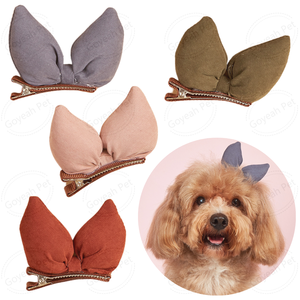 Toptan sevimli Pet saç yay köpek bakım aksesuarları yavru saç klipleri ile yaylar - Product Image 4